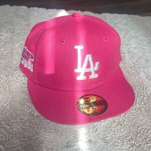 Men's Los Angeles Dodgers New Era Pink 1981
World Series  59FIFTY Fitted Hat